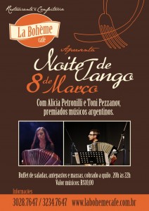 Foto 0 en  - Noite de Tango no La Boheme, hoje!